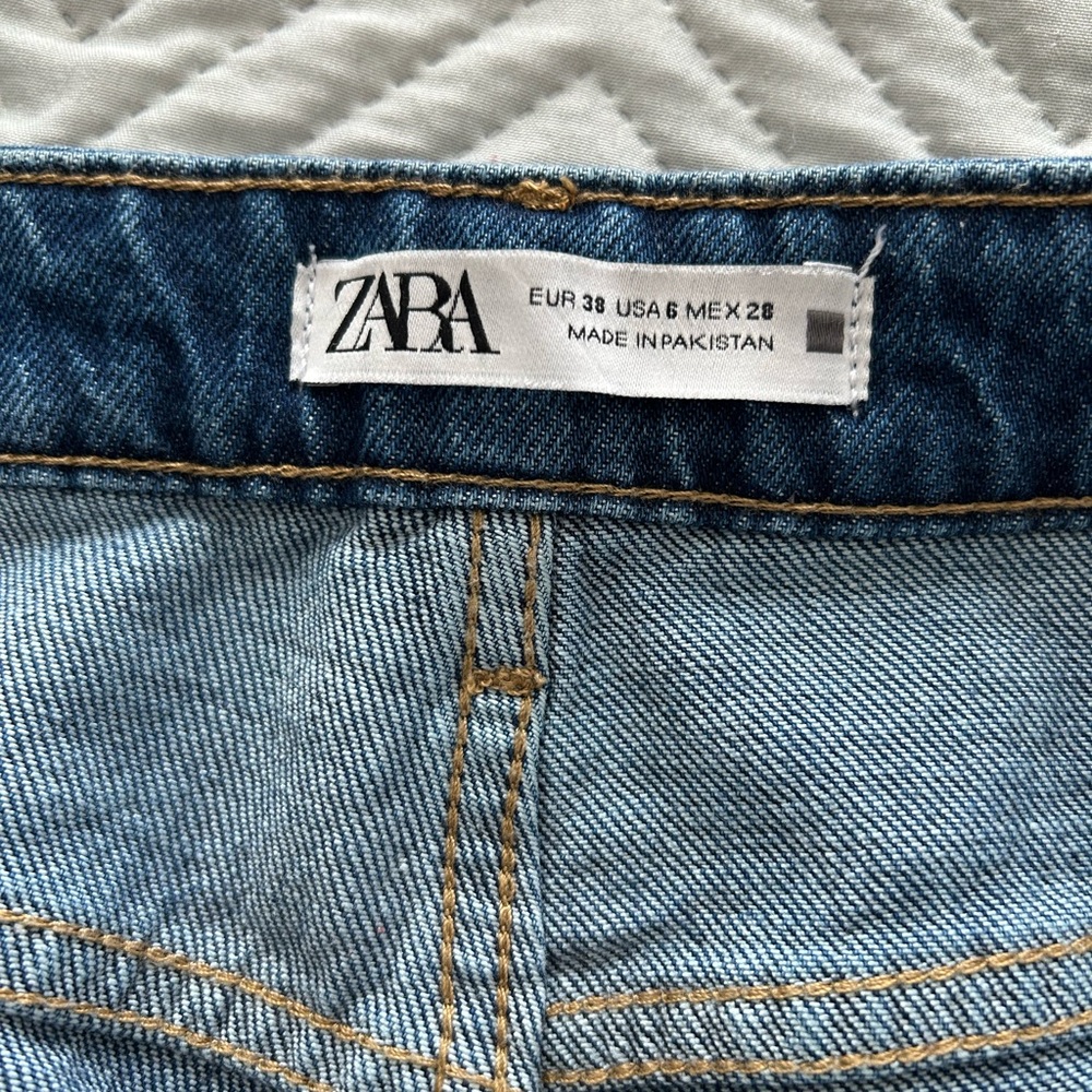 ZARA Woman High-Rise Classic Blue Denim Jeans Size 6 (28) - Picture 10 of 15